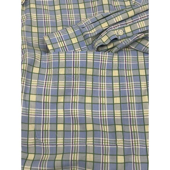 Alan Flusser Men's Long Sleeve Multicolor Plaid Button‎ Down Dress Shirt, L - Picture 8 of 8